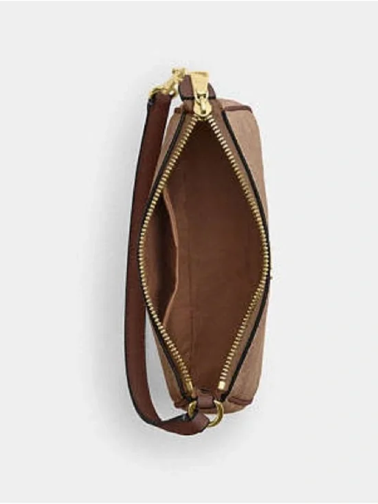 Coach Nolita 19 in Gold/Tan/Brown Signature Canvas Shoulder Bag - Women's Bag - Picture 8 of 10